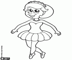 desenho de O cumprimento final da bailarina para colorir