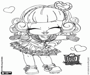 desenho de Cupido de Monster High Baby para colorir