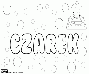 desenho de Czarek, nome polonês para menino para colorir