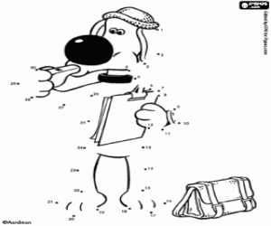 desenho de O cão Blitzer, ponto a ponto para colorir