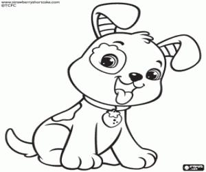 desenho de O cão da Moranguinho para colorir