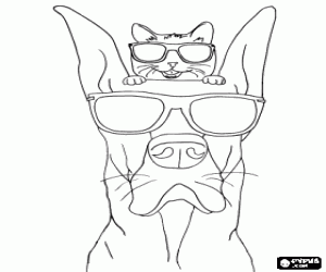 desenho de O cão e o gato de Marmaduke para colorir