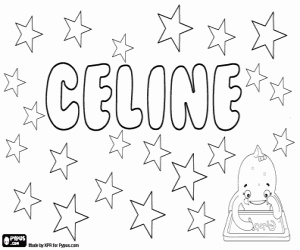 desenho de Céline, nome francês para colorir