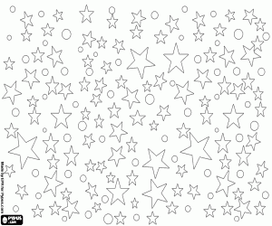 desenho de Um céu estrelado, um padrão para colorir