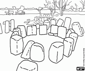 desenho de Círculos de pedra da Senegâmbia para colorir