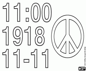 desenho de Fim da primeira guerra mundial para colorir