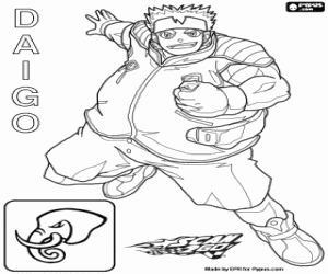 desenho de Daigo, um personagem Scan2Go para colorir