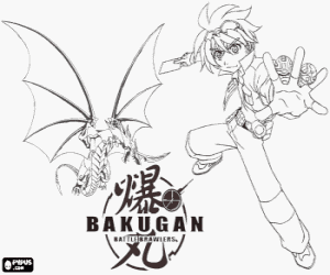 desenho de Dan e seu Bakugan Drago  para colorir