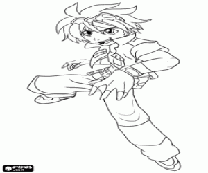 desenho de Dan Kuso, Bakugan Brawlers para colorir