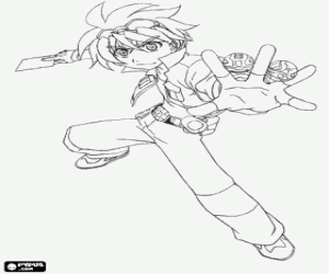 desenho de Dan Kuso, um personagem de Bakugan para colorir