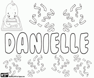 desenho de Danielle, nome para menina para colorir