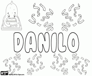 desenho de Danilo, variante de Daniel para colorir