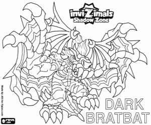 desenho de Dark Bratbat, Invizimals A nova dimensão para colorir