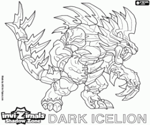 desenho de Dark Icelion, Invizimals A nova dimensão para colorir