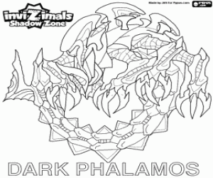 desenho de Dark Phalamos, Invizimals A nova dimensão para colorir