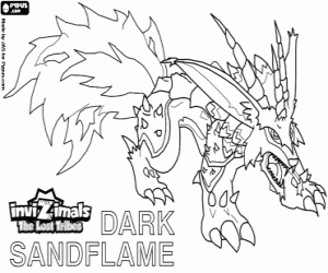 desenho de Dark Sandflame,Invizimals Tribos Perdidas para colorir