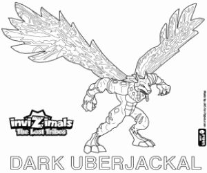 desenho de Dark Uberjackal,Invizimal Tribos Perdidas para colorir