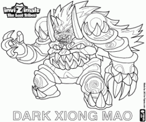 desenho de Dark Xiong Mao,Invizimals Tribos Perdidas para colorir