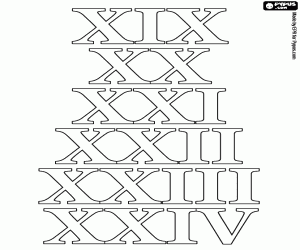 desenho de De 19 a 24 de acordo com os romanos para colorir