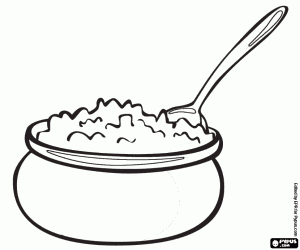 desenho de Um tipo de queijo fresco para colorir