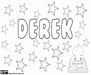 desenho de Derek, nome inglês para colorir