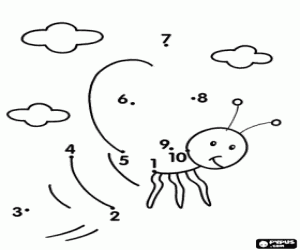 desenho de Descubra um inseto voador para colorir