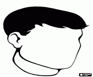 desenho de Desenhar o rosto de um homem para colorir