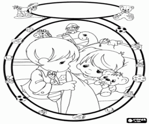 desenho de Um desenho bonito para os pais para colorir