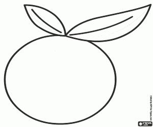 desenho de Um desenho básico de uma laranja para colorir