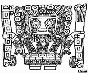 desenho de O Deus criador dos incas para colorir