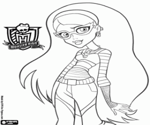 desenho de Meu Deus Ghoulia, Monster High para colorir