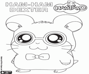 desenho de Dexter, o hamster de Ham-ham para colorir