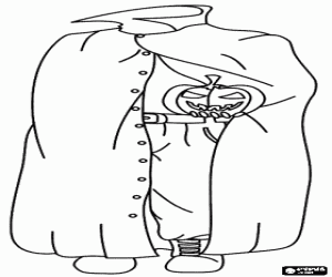 desenho de Dia das bruxas e o cavaleiro sem cabeça para colorir