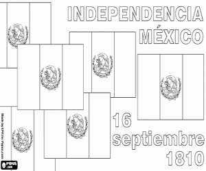 desenho de Dia da independência do México para colorir