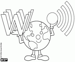 desenho de O dia da Internet para colorir