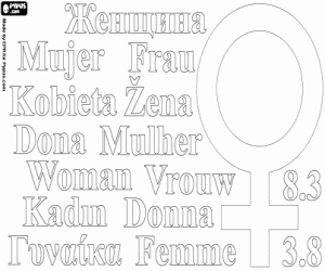 desenho de O dia da mulher para colorir