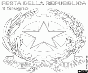 desenho de Dia da República italiana para colorir