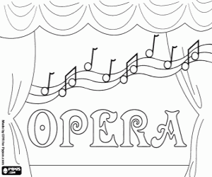 desenho de O dia da ópera para colorir
