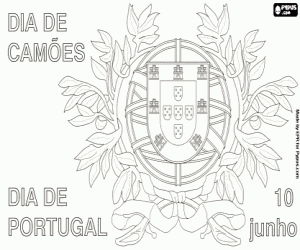 desenho de Dia de Portugal, 10 de junho para colorir