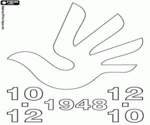 desenho de Dia dos direitos humanos para colorir