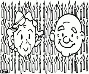 desenho de Dia do idoso para colorir