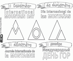 desenho de O dia das montanhas para colorir