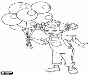 desenho de Dinah Doll, um caráter do Noddy para colorir