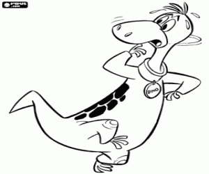 desenho de Dino, personagem dos Flintstones para colorir