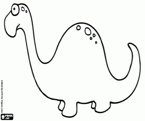 desenho de Um dinossauro enorme para colorir