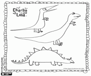 desenho de Os dinossauros de Charlie para colorir