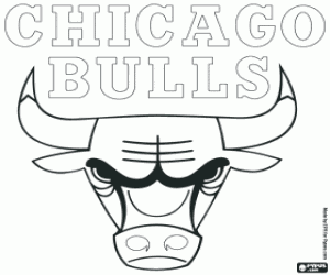 desenho de Distintivo dos Chicago Bulls para colorir