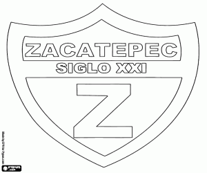 desenho de Distintivo da CF Zacatepec para colorir