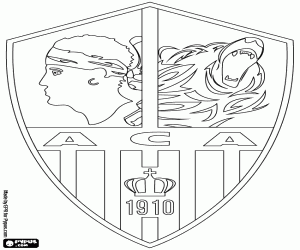 desenho de Distintivo de AC Ajaccio para colorir