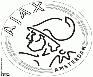 desenho de Distintivo de Ajax Amsterdam para colorir